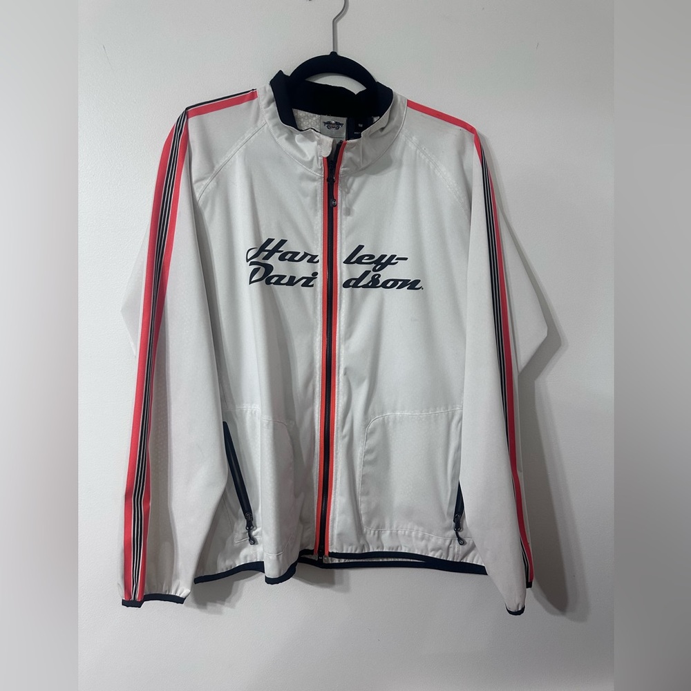 Harley-Davidson White Windbreaker Jacket